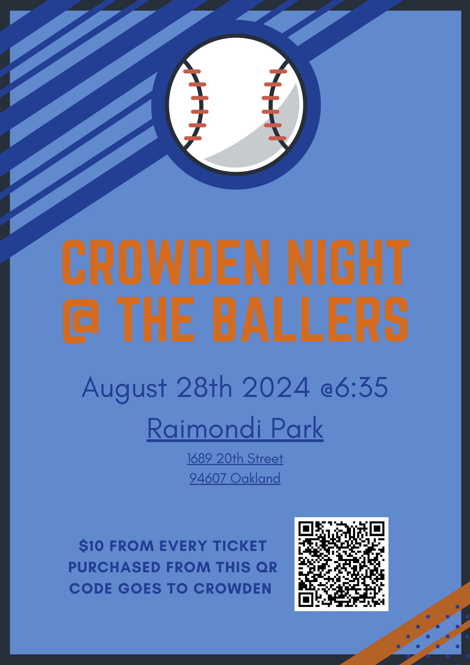 Beige Illustrated Baseball Fundraising Poster